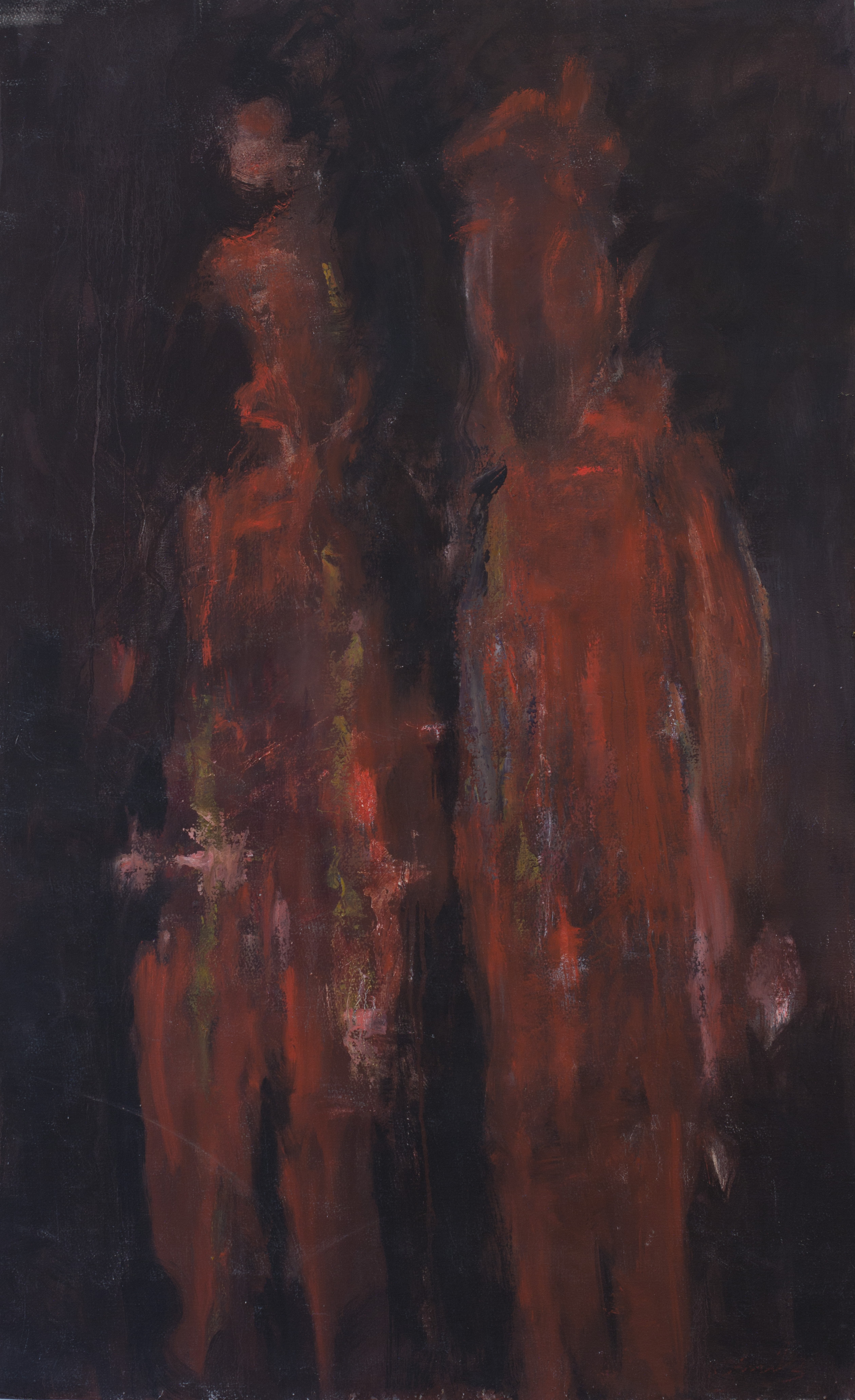 Painting: Two Figures (#63) by Eleanor Hilowitz (1913 - 2007)