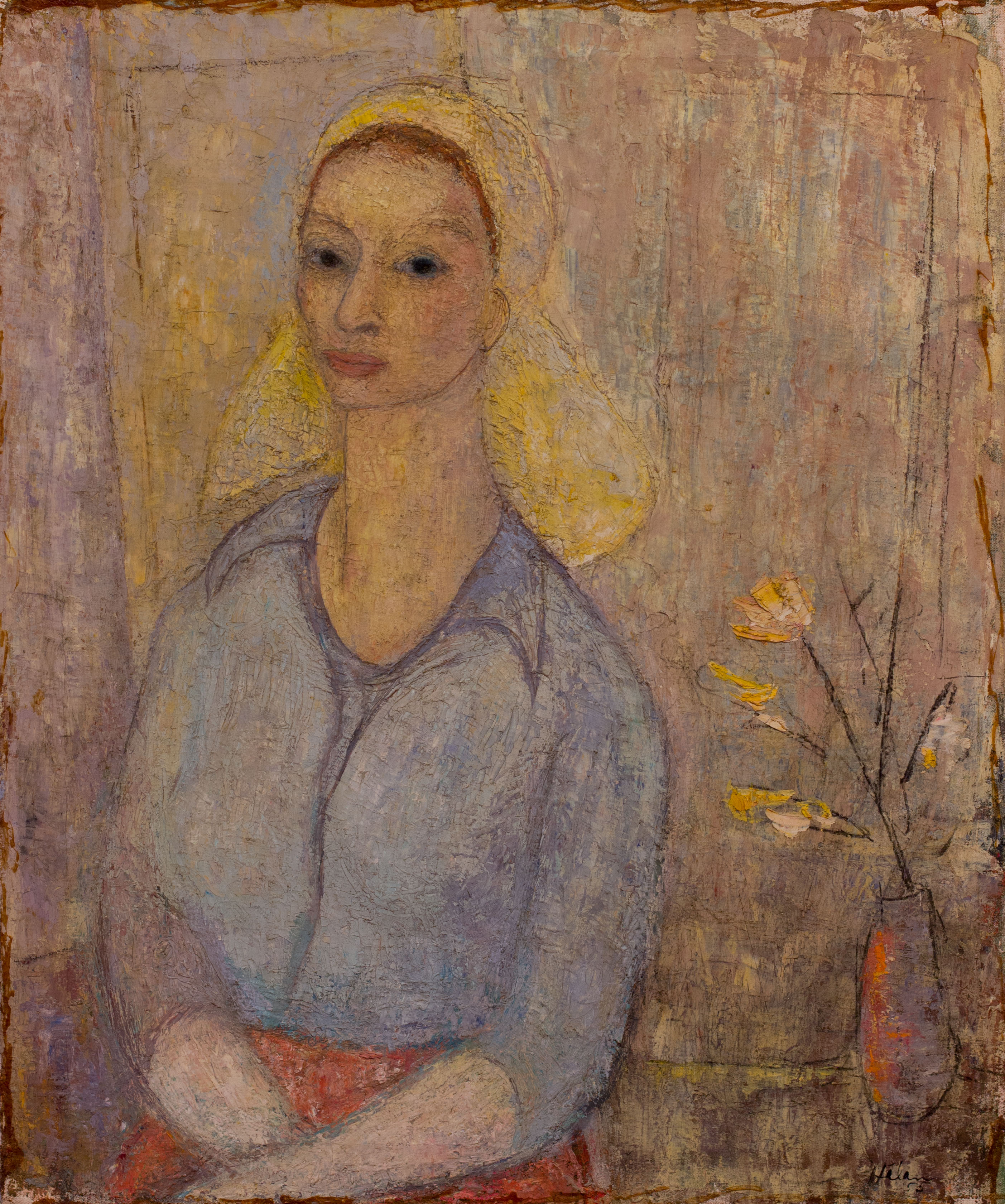 Painting: Self-Portrait (#74) by Eleanor Hilowitz (1913 - 2007)